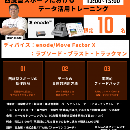 回旋型スポーツのためのトレーニングセミナー